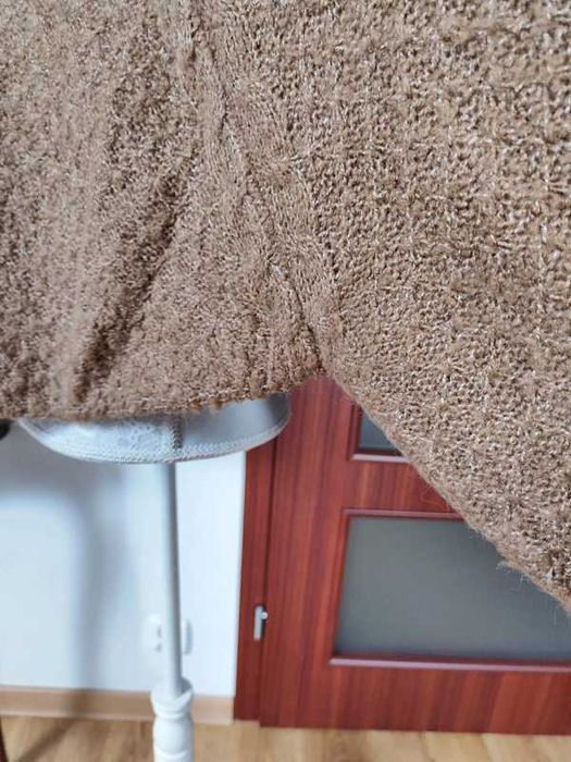 Sweter sweterek golf wełna wełniany brązowy 38 M Sinsay oversize