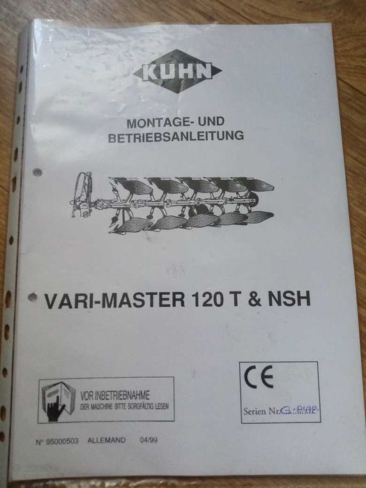 Pług KUHN VARI MASTER 120T 4+1 nie lemken rabe werk.