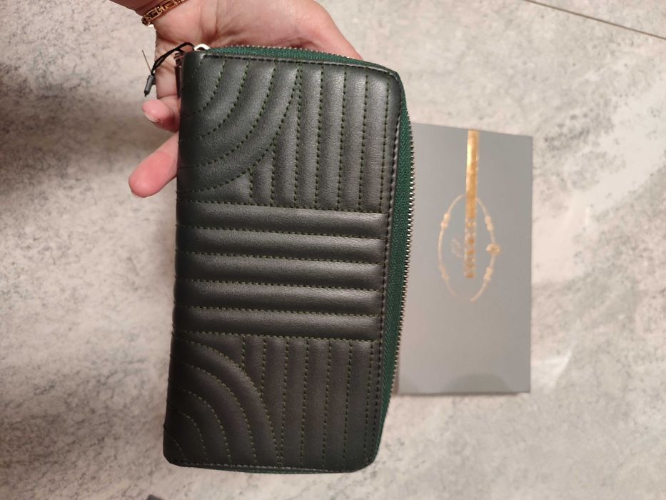 Гаманець великий, зелений колір