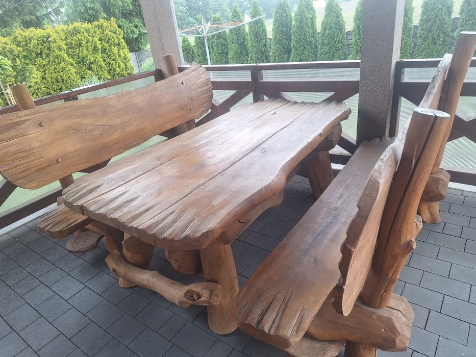 Meble ogrodowe stół +ławki