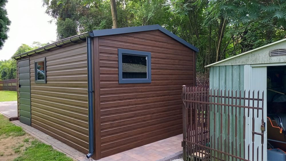 Garaze blaszaki domek ogrodowy