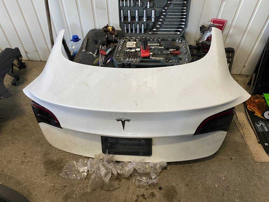Капот Tesla Model 3 білий синій графіт