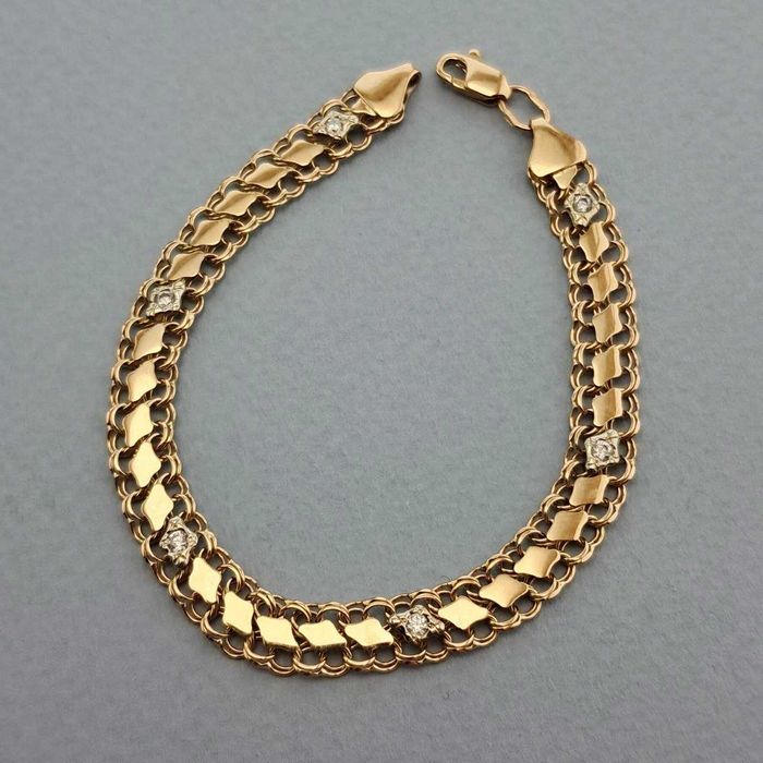 Золотой браслет женский 6,80 гр 19 см  Золотий  браслетик Золото 585