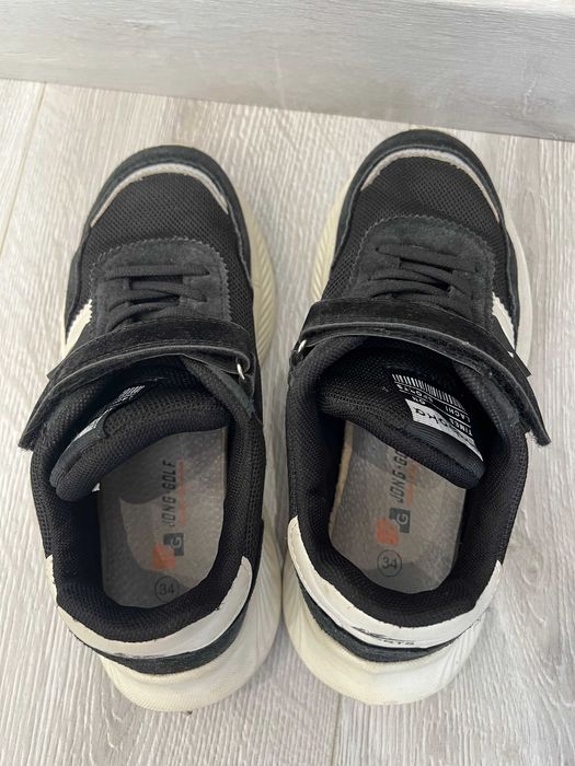 Кросівки дитячі чорні, устілка 21см