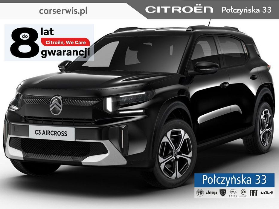 Citroën C3 Aircross 145 KM Hybrid| wersja Max |Noir Perla Nera| 8 lat gwarancji