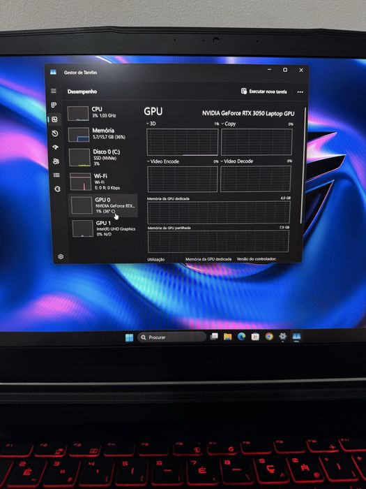 Portátil Gaming MSI GF65 Thin - RTX 3050 (Pagamento 3x Klarna)