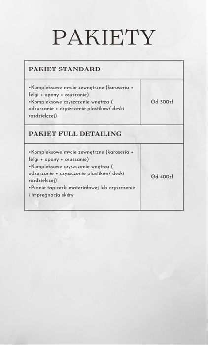 DETAILING SAMOCHODOWY