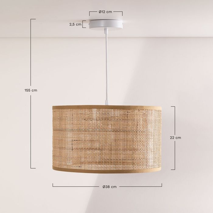 Abajur Rattan Natural Sklum | Estilo Boho / Escandinavo