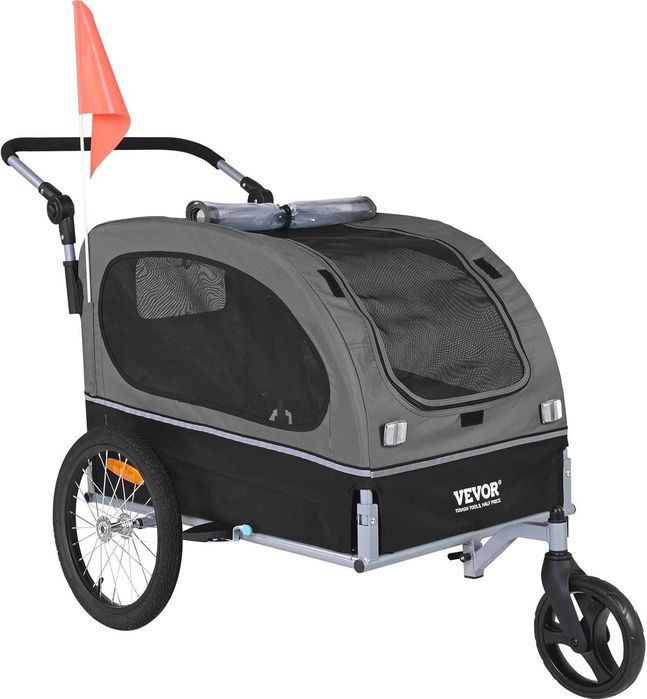 Reboque para Cão VEVOR 2 em 1 Bicicleta/Carrinho - NOVO