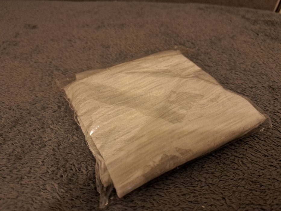 100% Merino Wełna Merynosowa Komin Bandama Jasnoszary NOWY