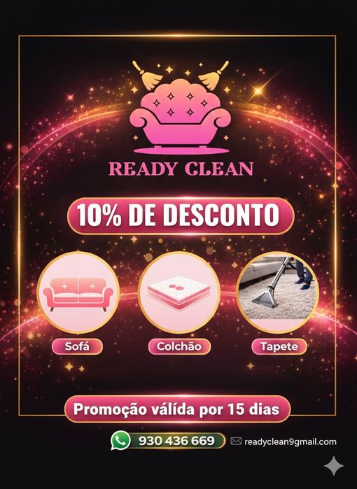 Limpeza higienização sofás colchões tapetes