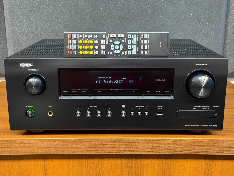 Amplituner 7.1 - DENON AVR-1912 +Pilot - Bluetooth USB HDMI NET 460wat