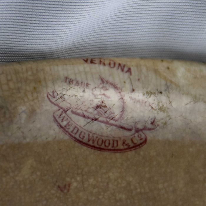 Travessa Faiança Inglesa decoração “Verona” Wedgwood & Cº ivory