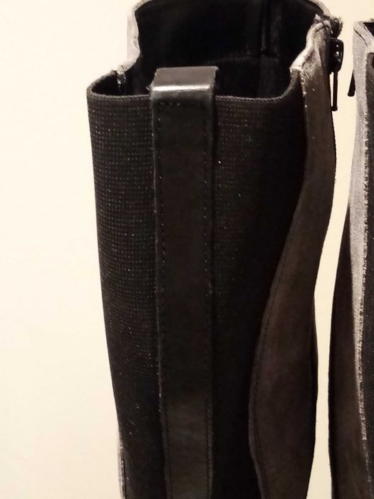 Botas altas SHEEGO XL cinza e preto 38