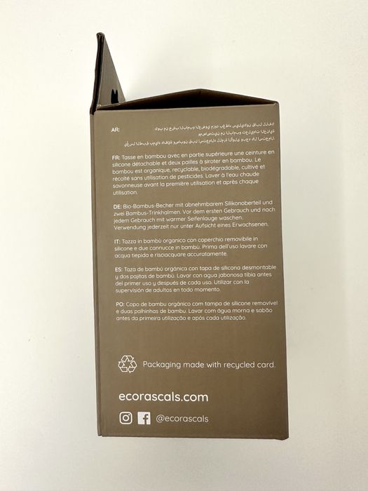 Copo de Bambu com Palhinha Eco Rascals