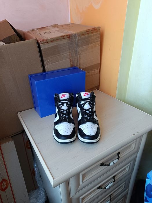 Nike Dunk High Panda кросівки Шкіра Індонезія