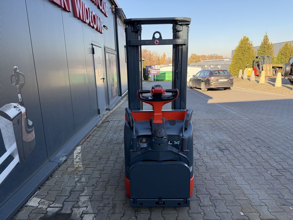 Paleciak elektryczny Linde widły 150 cm 430 cm 1400 kg wózek Linde
