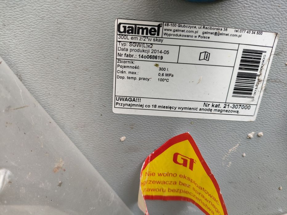 Boiler Galmet 300L