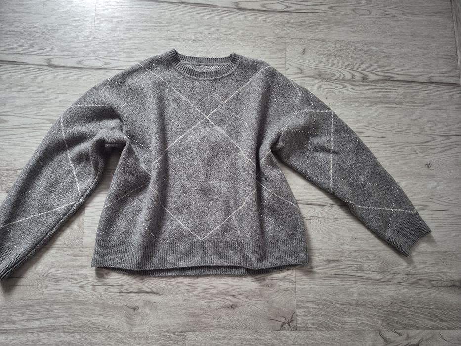 Sweter w romby z kryształkami mohito xs