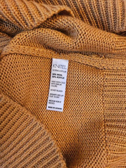 Светр KNITEL вовняний, гірчичний