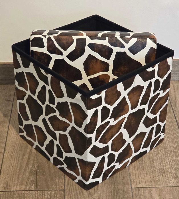 Caixas de arrumação almofadadas pele padrão