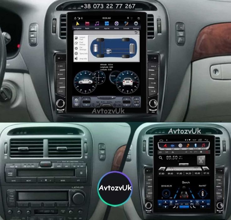 Магнитола LEXUS LS 430 Лексус ЛС GPS DVD USB 2 дин CarPlay Android 15