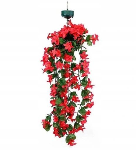 wiszący kosz z kwiatami solarne 70cm solar magic