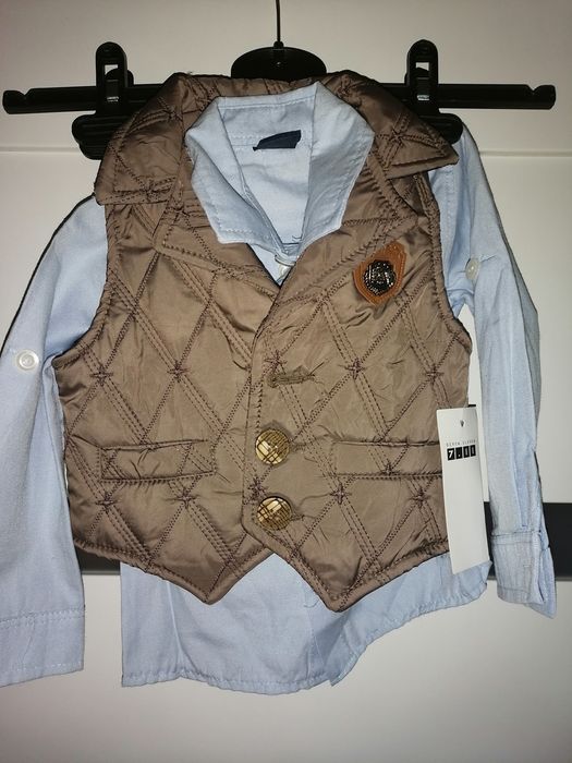 Komplet koszula, bezrękawnik Seven Eleven 1 1,5 80 86