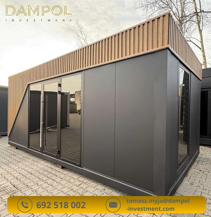 Ekskluzywny Pawilon/Kontener 7x3 m/Podświetlenie LED/Duże Przeszklenie