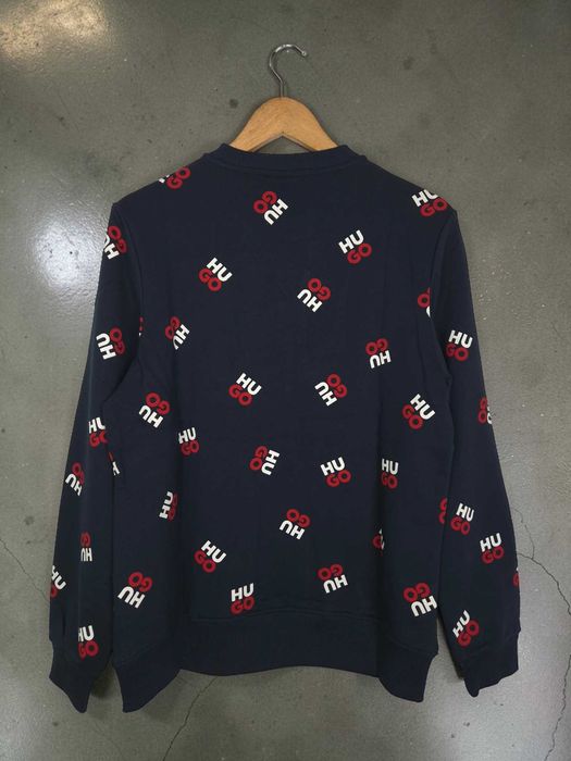 Hugo Boss Granatowa Bawełna 100% Bluza Męska