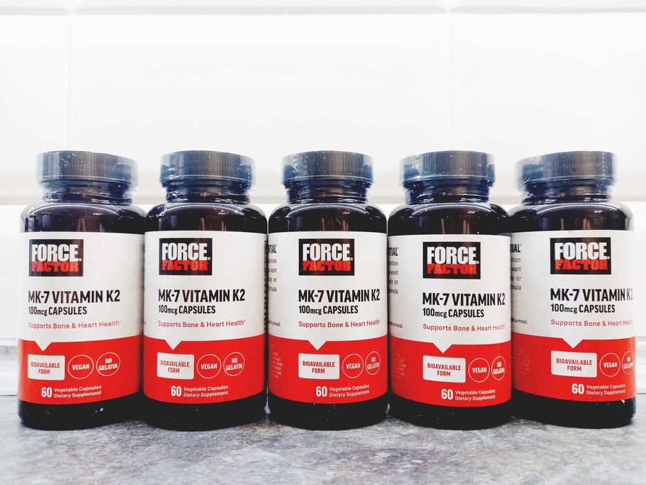 Force Factor, MK-7 Vitamin K2 100 мкг (60 капс.), МК-7 витамин К-2
