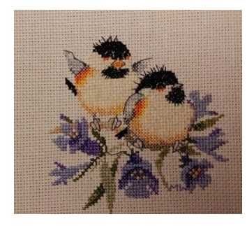 stary obraz haft krzyżykowy