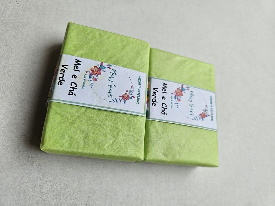 Sabonete Artesanal/Natural de Mel e Chá Verde