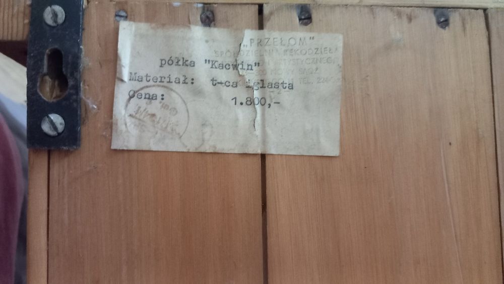 Półka wisząca drewniana