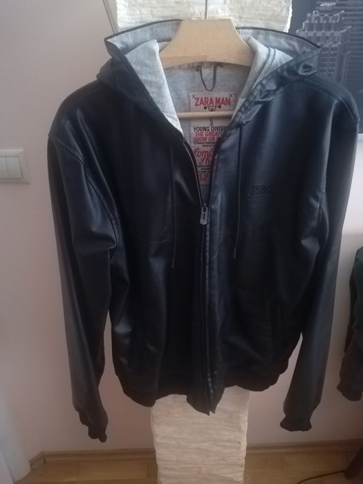 B.ciepła bluza/kurtka ZARA MAN a la skóra,z metki XL/42 wymiary ->opis