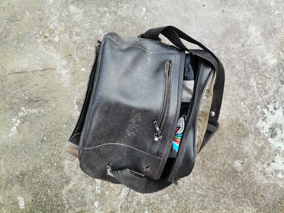 Saco de depósito em couro