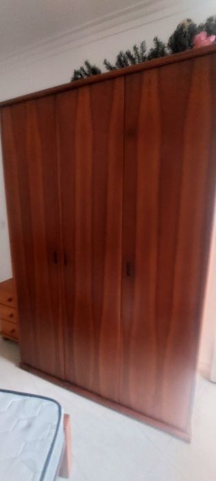 Cama de casal/ roupeiro e mesa de jantar;