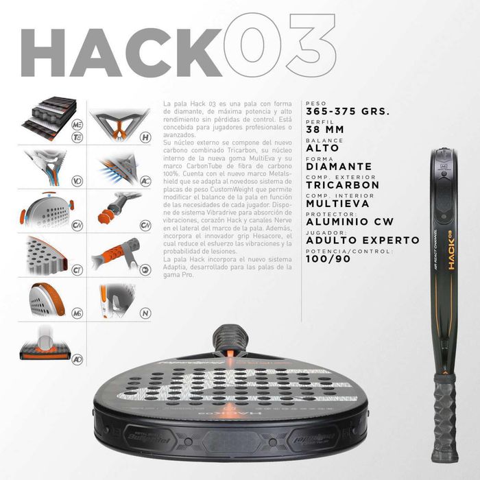 RAQUETE DE PADEL HACK 03 22