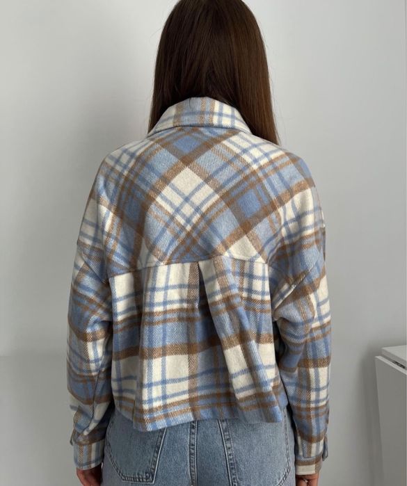 Теплі вкорочені сорочки у клітинку/ рубашка