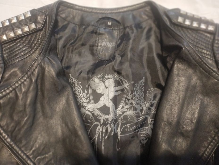 Вінтажна кожана куртка -плащ бренду GIPSY