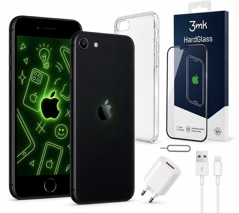 iPhone SE 2022 64GB Kolory - Bateria 100% - 1 Rok Gwarancji - Raty 0%