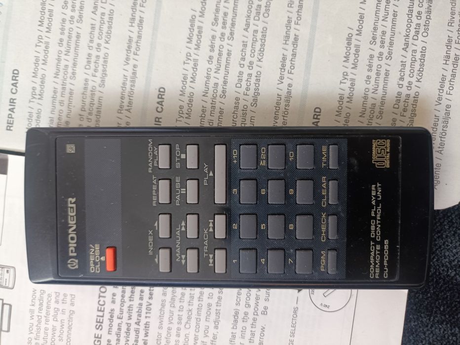 PIONEER  PD-S901 CD pilot instrukcja karta Oryginał gr-777 a-717 a737