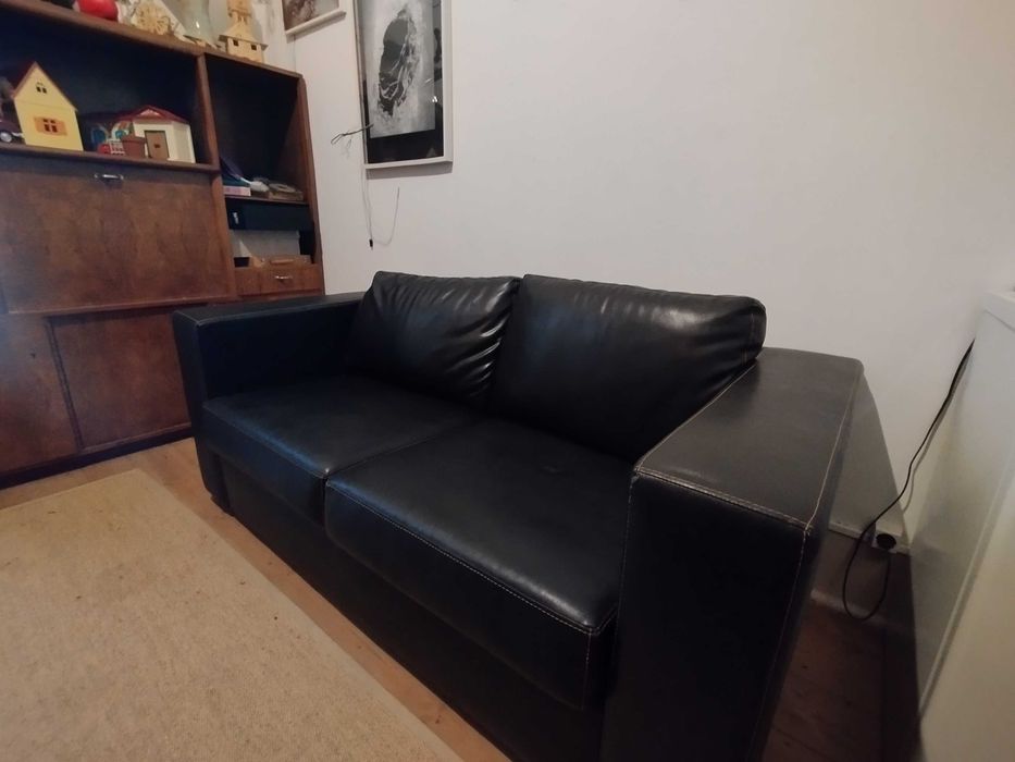 Sofá preto como novo