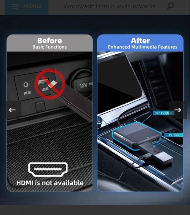 OTTOCAST CA361 Carplay Car TV Mate