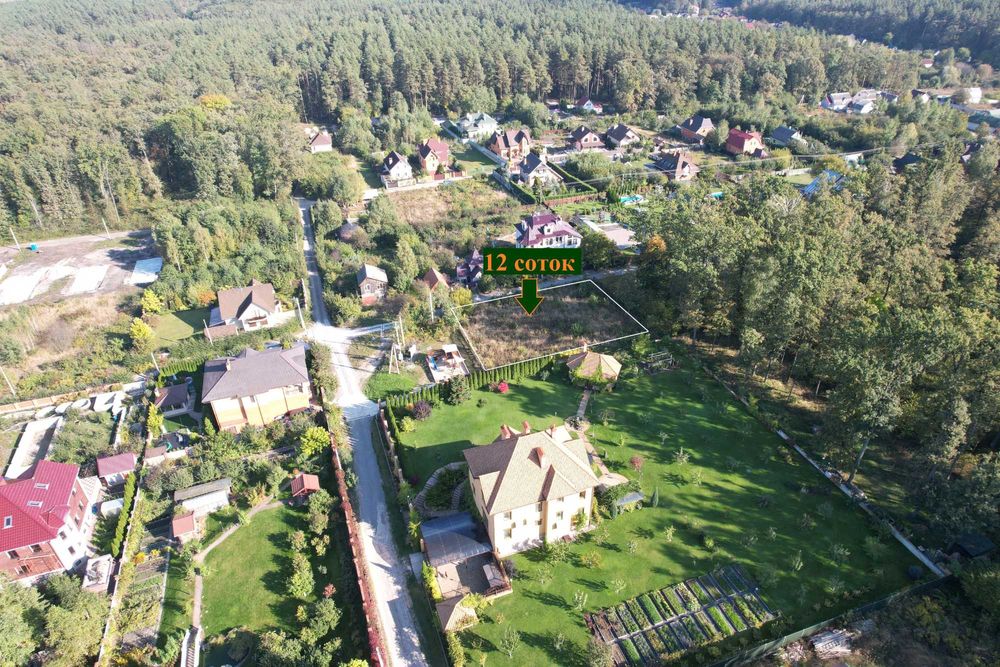 Стоянка - Гореничі Продаж чудової ділянки 12 соток в оточені лісу