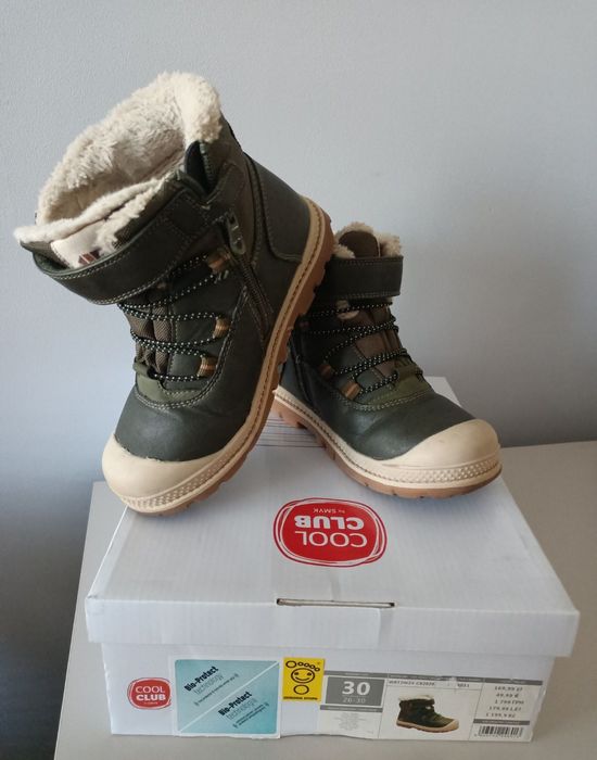Cool Club, Buty zimowe chłopięce, pachnące, zielone, ocieplane, Zdrowa Stopa, podeszwa Bio-Protect