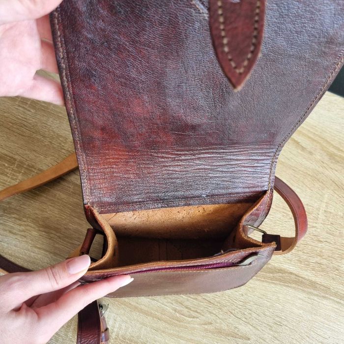 Carteira em Couro Natural com Simbolo Mão de Fátima (Hamsá)