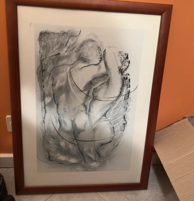 Quadro de pintura de dois corpos