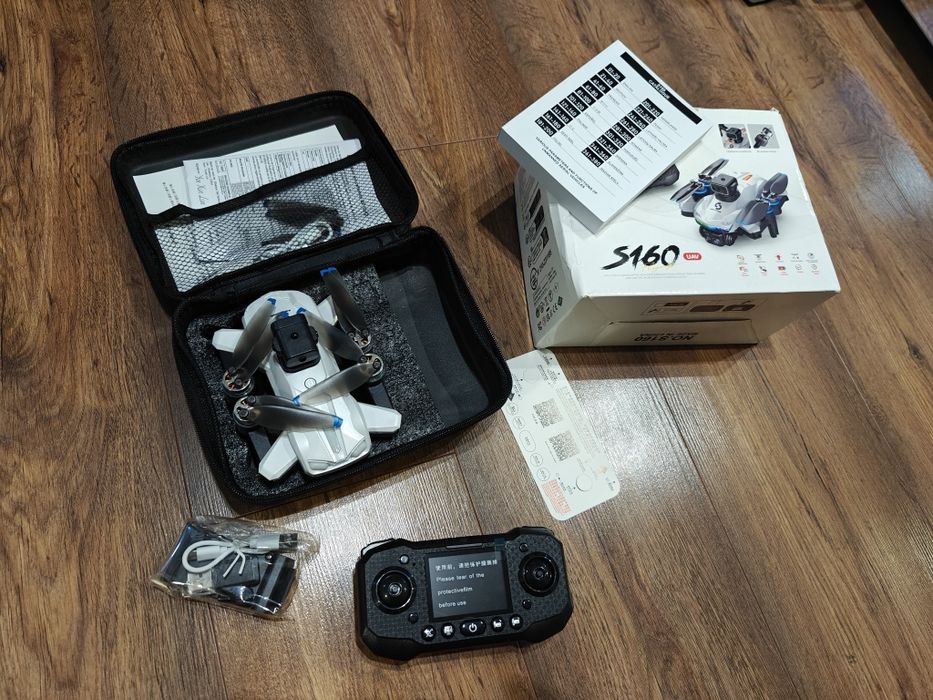 Dron S160 nowy ekran lcd ledy cały zestaw