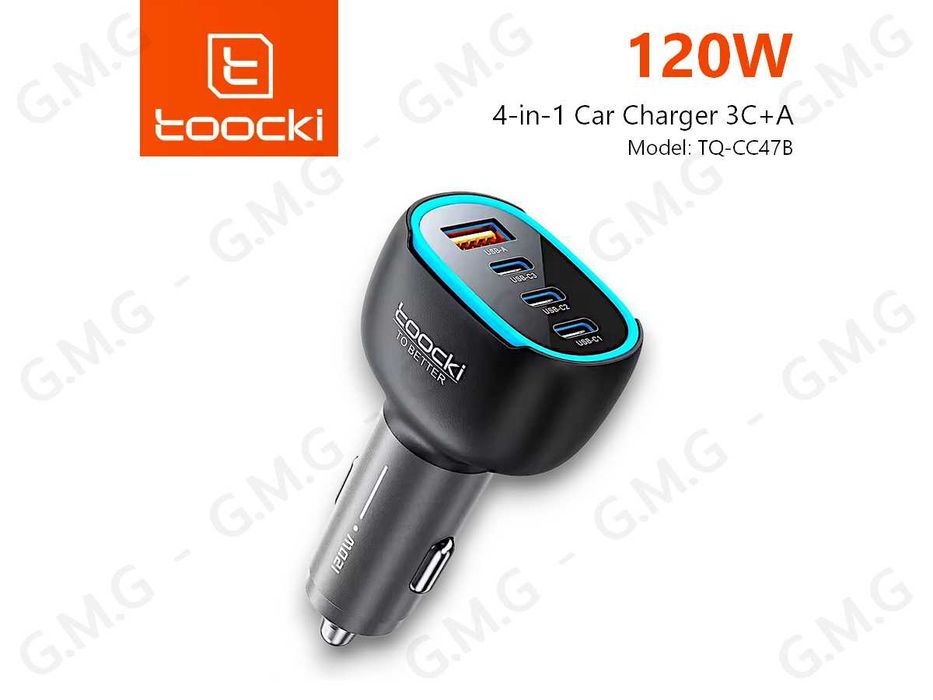 Зарядний пристрій TOOCKI 90W Multi-Port Car Charger 2C+2A (TQ-CC47)